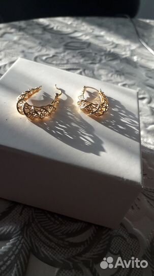 Позолоченные серьги