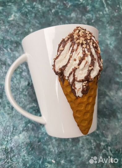 Кружка с декором “Мороженое»