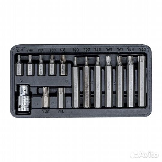 Набор вставок torx с отверстием (T20-T50) KB15TH
