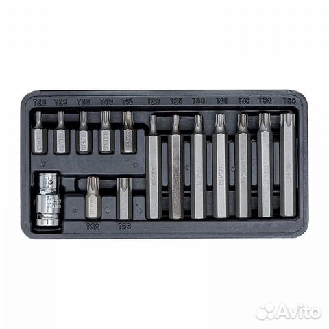 Набор вставок torx с отверстием (T20-T50) KB15TH