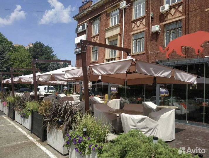 Уличные зонты для летнего кафе и ресторана