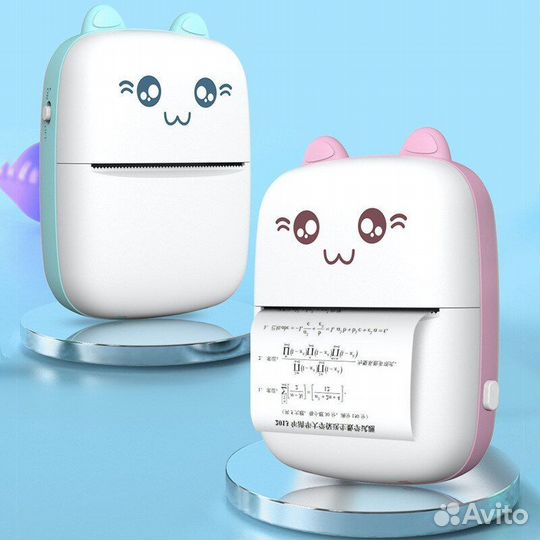 Набор мини принтер Bluetooth + бумага и фломастеры