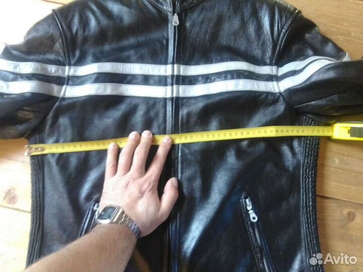 Кожаная куртка мото ретро каферейсер