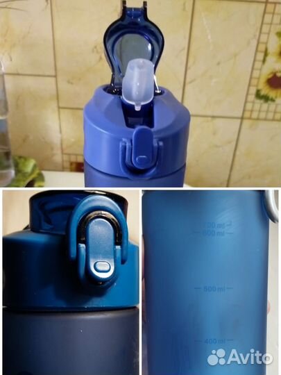 Спортивные бутылки с карабином. Термокружка