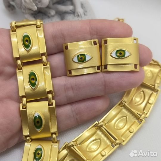 Комплект серьги, чокер Schiaparelli