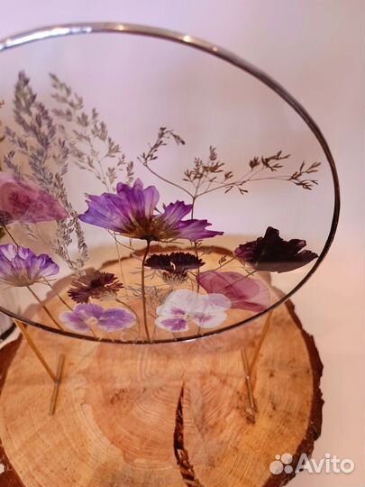 Гербарий настольный круглый ручная работа