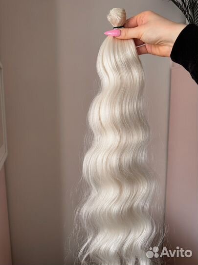 Волосы для наращивания 65, 75, 90 см волна/прямые