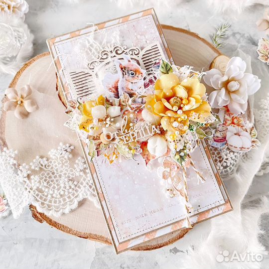 Открытка-шоколадница ручной работы