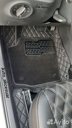 5D Ковры Skoda Rapid Octavia A5 - VW Polo Коричнев