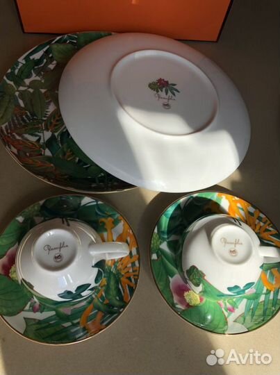 Набор чайных пар Hermes и тарелки Hermes