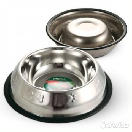 Triol миска для животных, металлическая на резинке