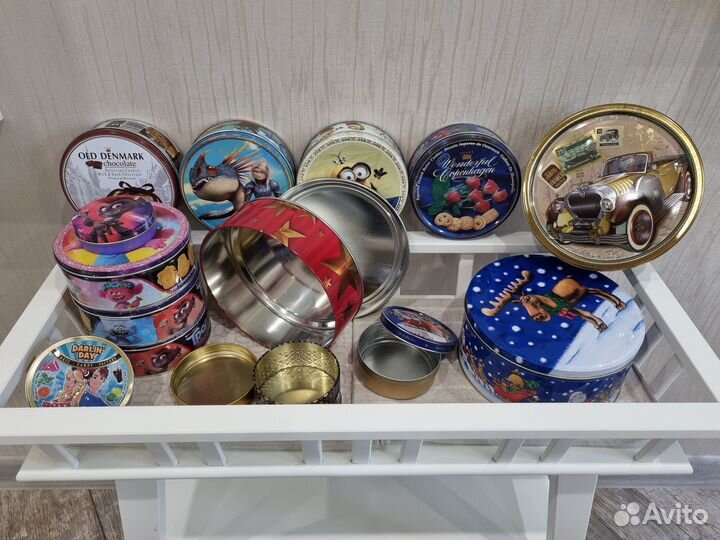 Жестяные баночки-шкатулки