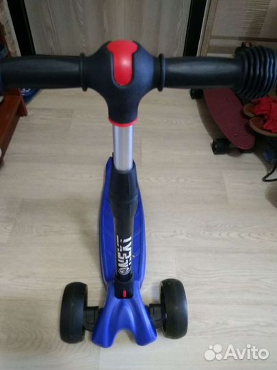 Самокат Next 3 колеса, управление наклоном, складн