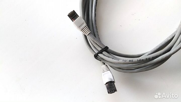 Кабель сетевой коммутации 8 жил RJ45 5,2 м. серый