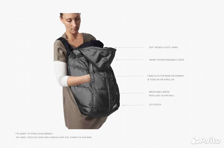 Пончо для коляски накидка для коляски эргорюкзак