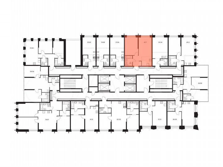 1-к. квартира, 43,7 м², 6/32 эт.