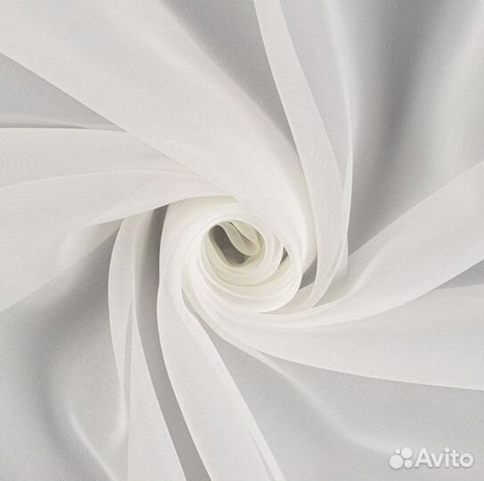 Ткань для штор вуаль белая (на отрез)