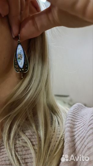 Серьги и кулон мельхиор (набор) СССР