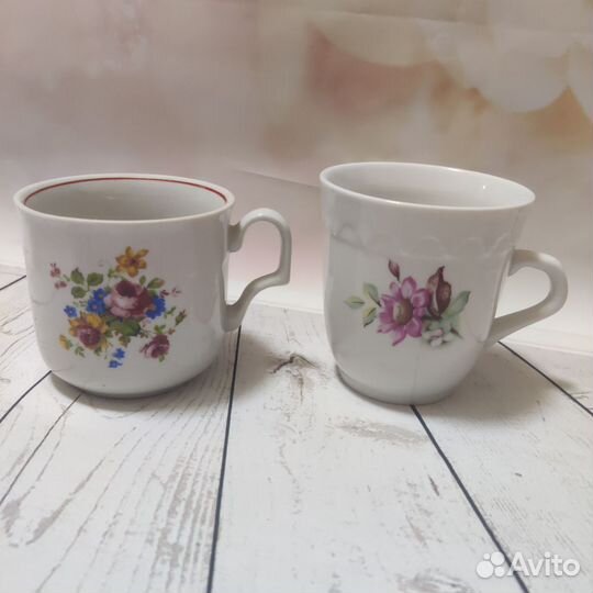 Чашки кружки бокалы фарфор Вербилки Полонное
