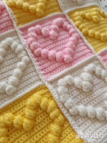 Плед детский вязаный ручная работа