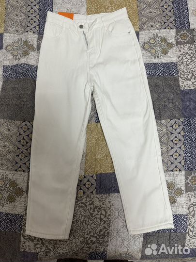 Джинсы белые утепленные новые