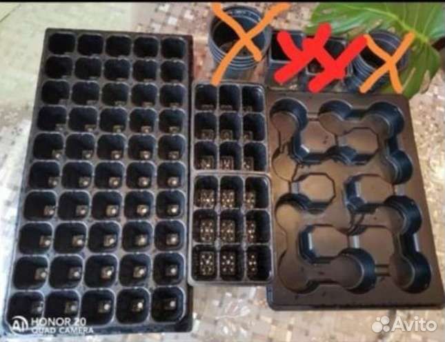 Кассеты и поддон под кассеты для рассады и фиалок