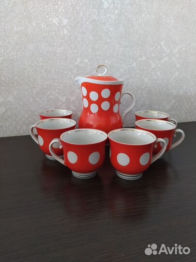 Чайный сервиз СССР в горох