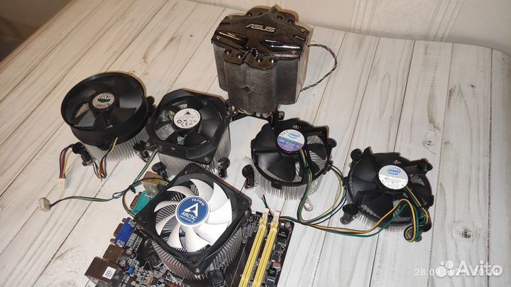 Куллеры процессор 775 Asus v60 трубки и другие