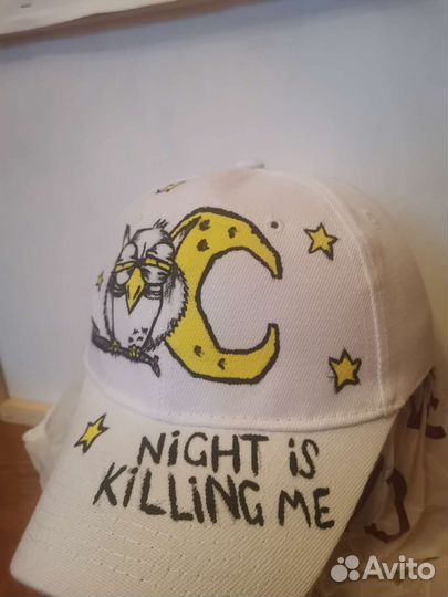 Кепка ручная роспись