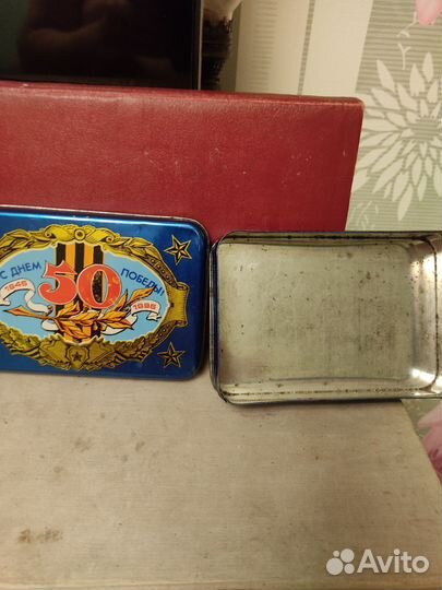 Агитация СССР. визитница и жестяная банка