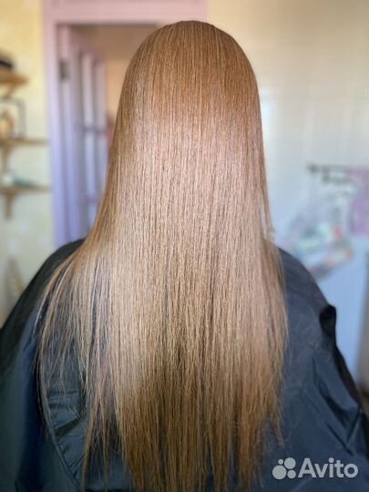 Кератиновое выпрямление волос