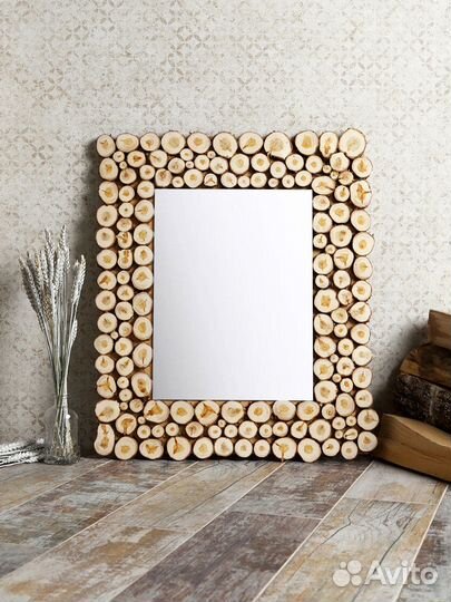 Зеркало для дома/бани из можжевельника