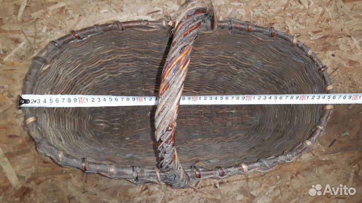 Корзина плетеная из натуральной лозы, СССР