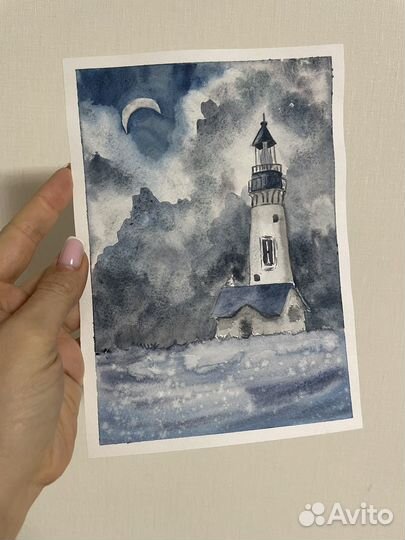 Акварельная картина для интерьера