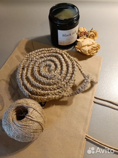 Эко мочалка из джута