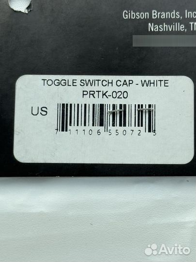 Колпачок Gibson prtk-020 Toggle Switch Cap White