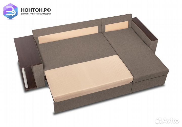 Диван угловой дельфин Форест бежевый