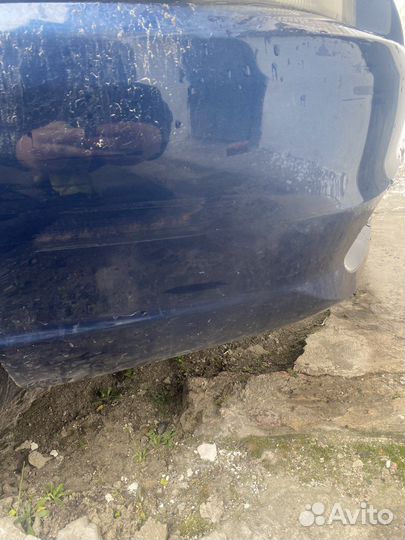 Передний бампер hyundai accent синий(b04) б/у