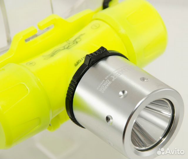 Фонарь налобный водолазный жёлтый свет XM-L