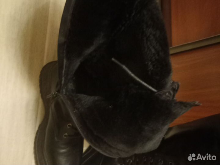 Сапоги зимние, женские, кожаные