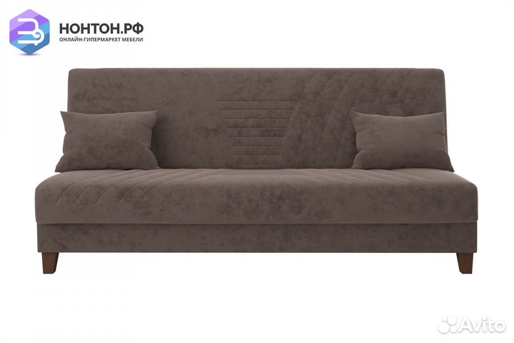 Диван книжка Бэлла серо-коричневый