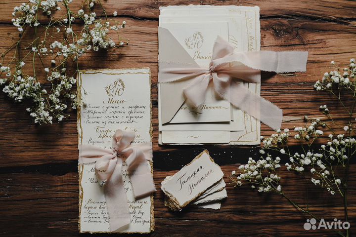 Каллиграфия на заказ, свадебная полиграфия