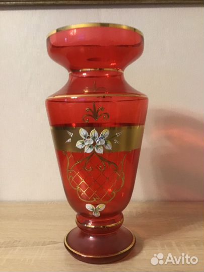 Ваза для цветов Чехия Богемия