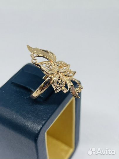 Золотое кольцо Цветок 585