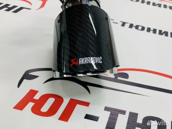 Насадка Akrapovic 89 mm одинарная new