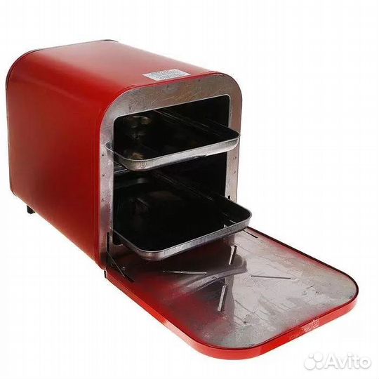 Мини печь духовка жарочный шкаф, Кедр цвет красный