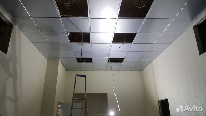 Кассетные потолки из алюминия (моющиеся)