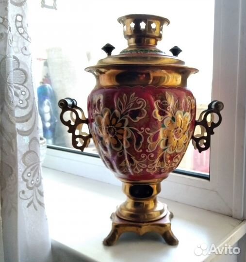 Самовар электрический СССР, авторская роспись