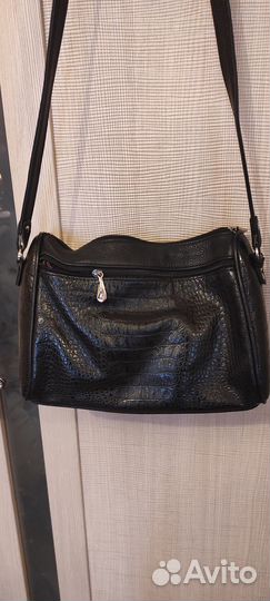 Сумка женская натуральная кожа черная