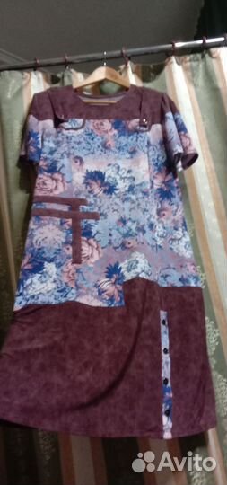 Летнее тонкое платье 52-54 размер